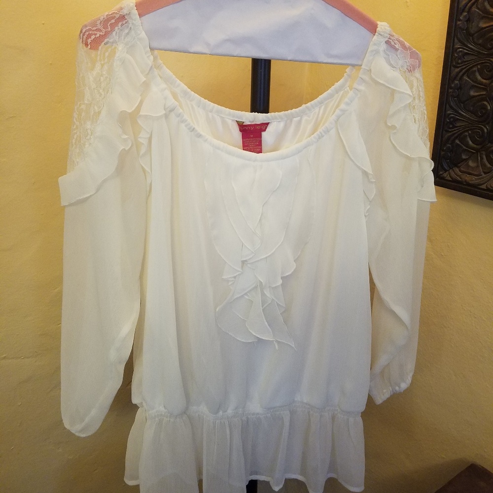 Ruffles and lace blouse
